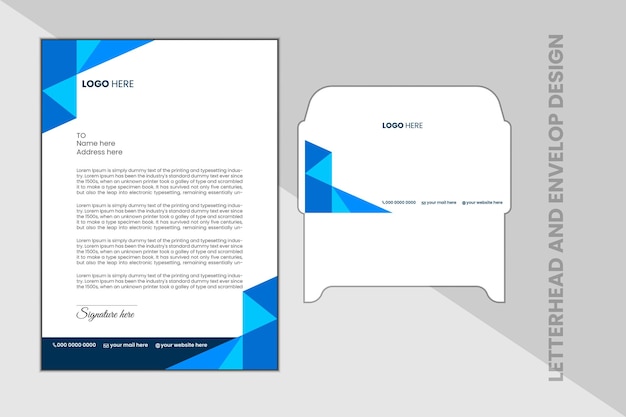 Attractive and modern letterhead and envelop design