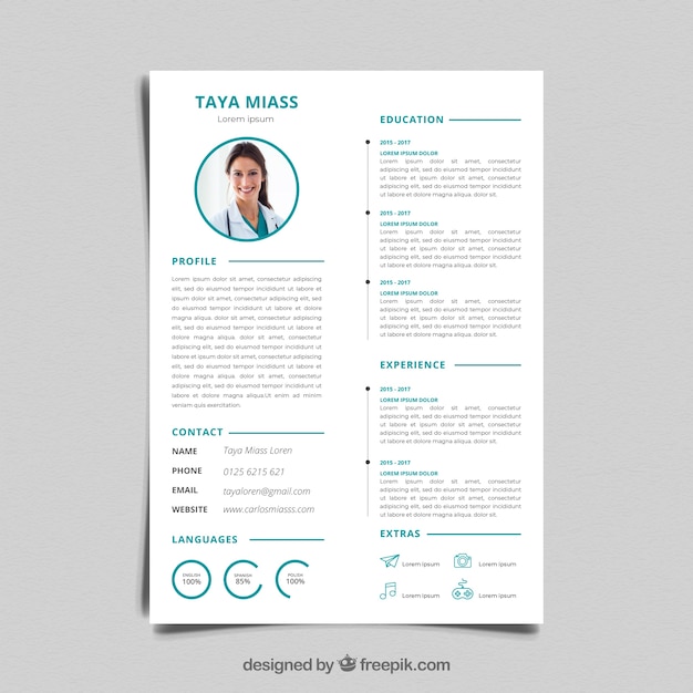 Attractive online curriculum template