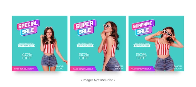 Attractive sale Instagram post templates