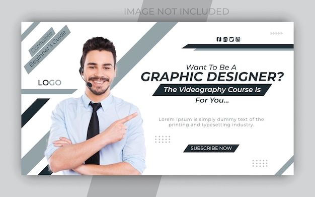 Vector attractive youtube thumbnail design for any videos