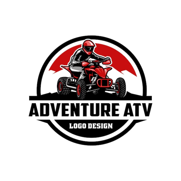 ATV avontuur cirkel embleem logo vector