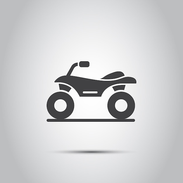 Vector atv icon in flat style quad bike vector illustration on isolated background transport sign business concept