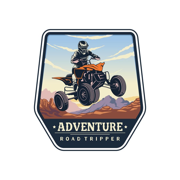 ATV logo vector ATV Jump Illustration Logo Inspiration Vector