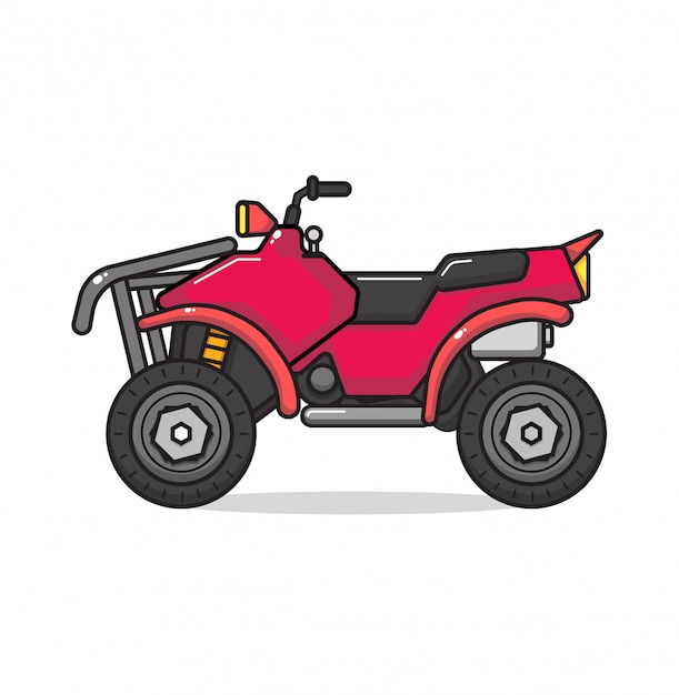 Vector atv motorcycle isolated.