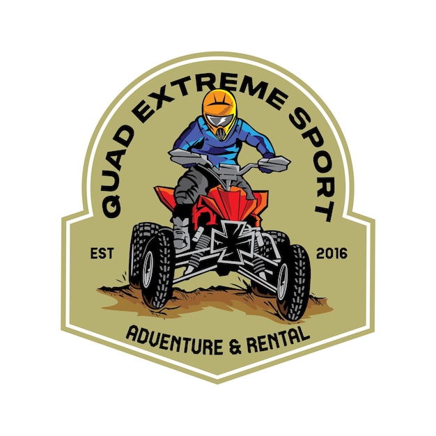 Vettore progettazione del logo del vettore di razza atv