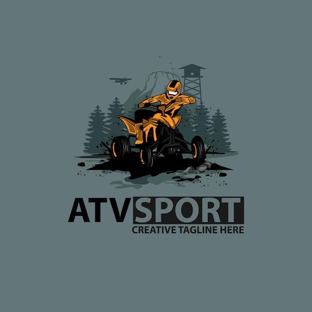 Vector atv sport illustration