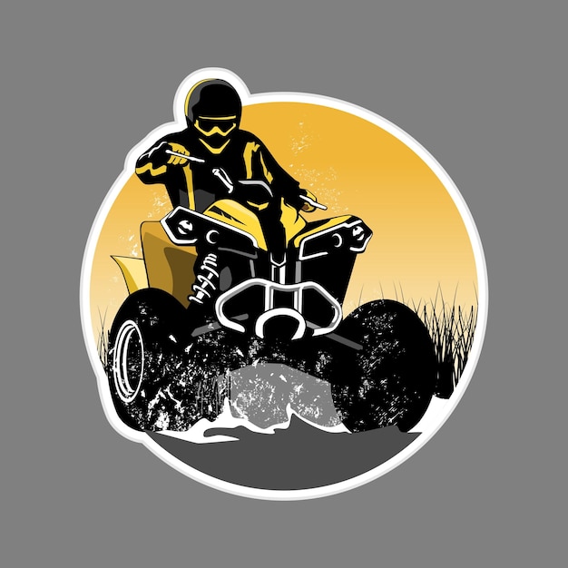 Atv vrije stijl illustratie ontwerp vector