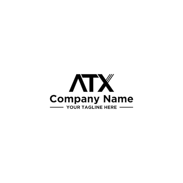 ATX 모던 이니셜 로고 디자인