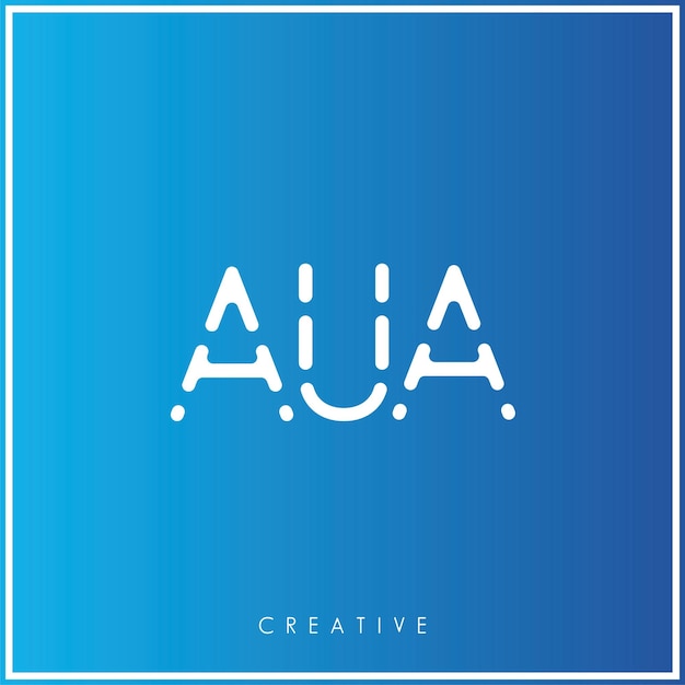 Vector aua creative vector latter logo design minimal latter logo premium vector illustratie monogram