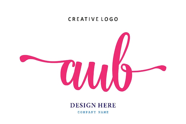 AUB lettering logo is simple easy to understand and authoritative