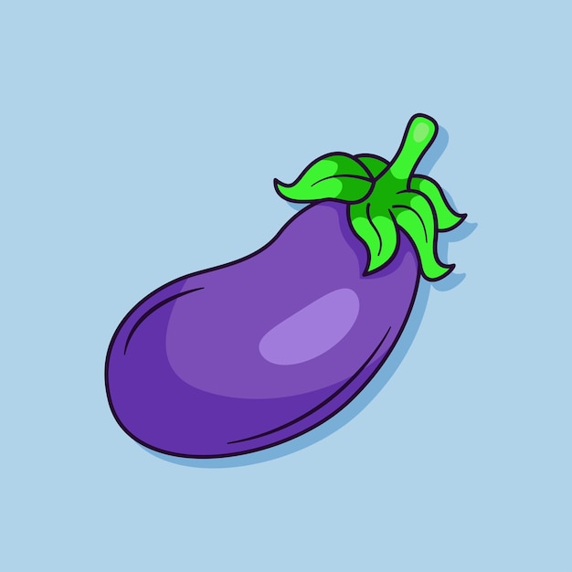 Aubergine cartoon vector kunst illustratie