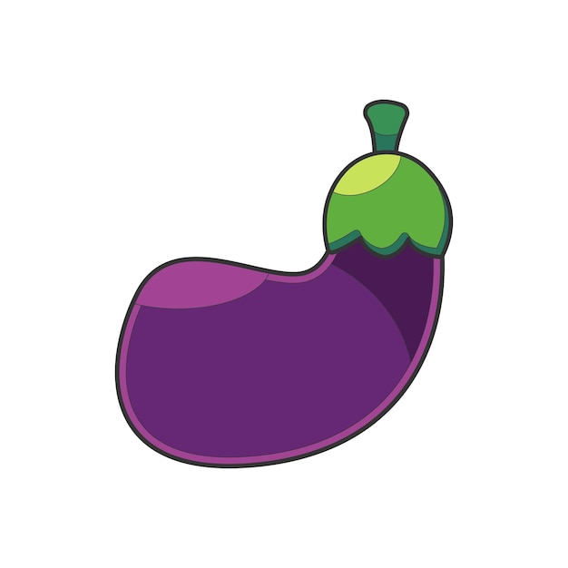 aubergine cartoon vector pictogram illustratie