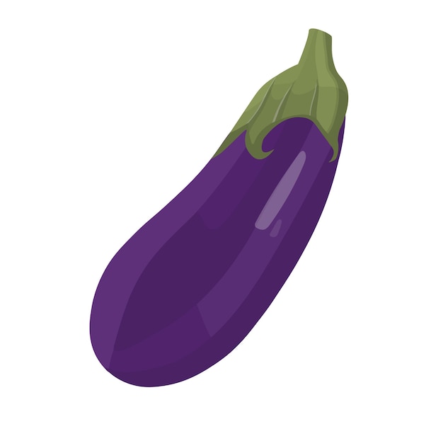 Aubergine groente pictogram vectorillustratie