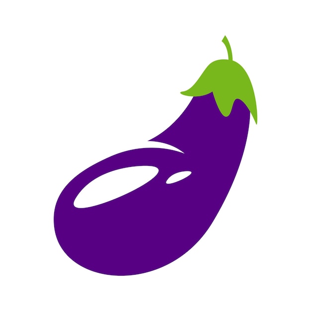 Vector aubergine pictogram logo ontwerp illustratie