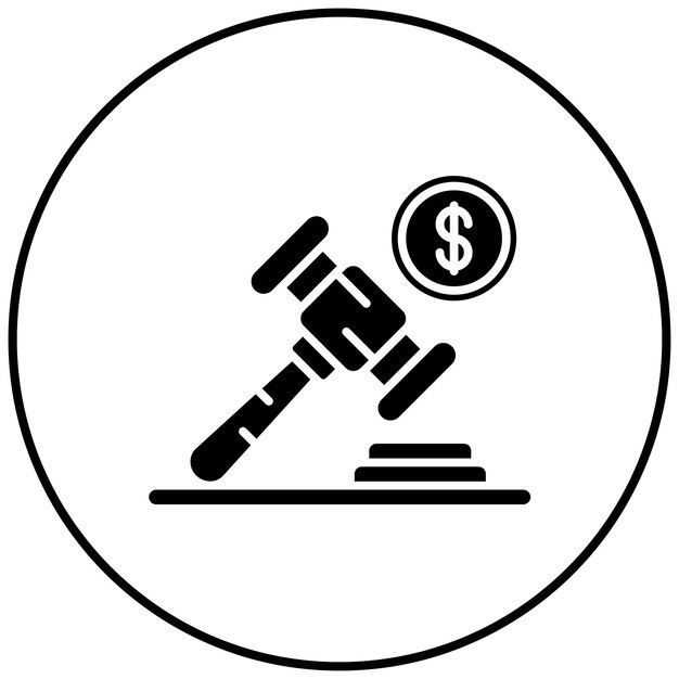 Auction Fundraiser icoon vector afbeelding Kan worden gebruikt voor Auction House