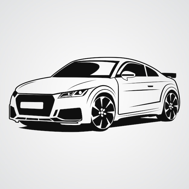 Audi TT Vector Sports Car Silhouette