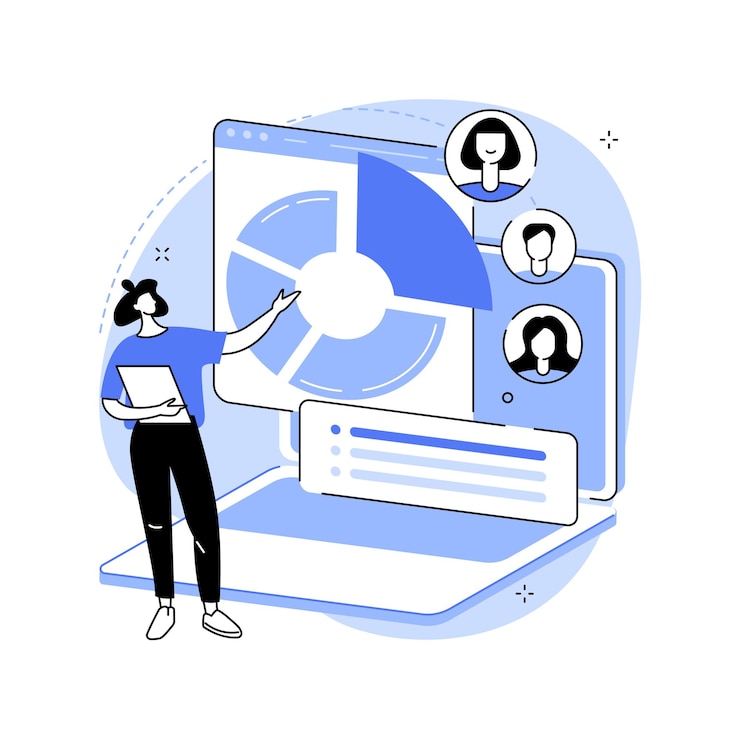 Vector audience segmentation abstract concept vector illustration