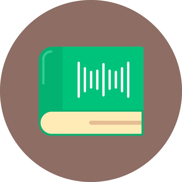 Vector audio book flat illustration