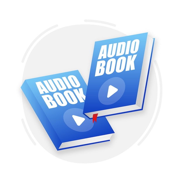 Audio book Online concept Education knowledge study concept Podcast listening Vector illustration