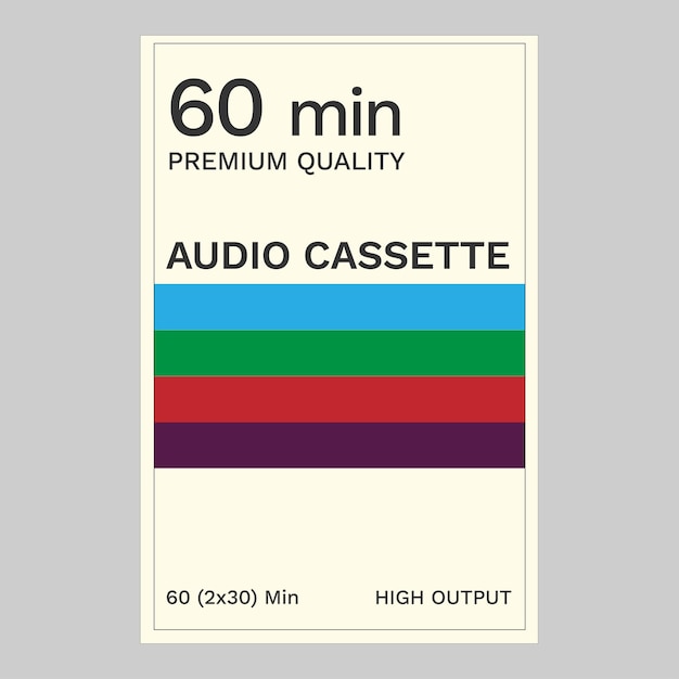 Audio Cassette Cover Vector