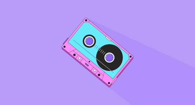 Audio cassette lo fi chill cartoon wallpaper