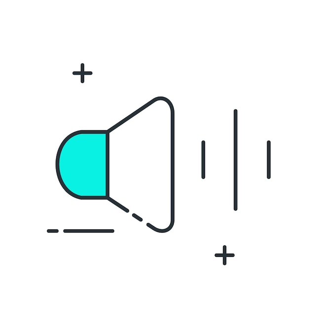 벡터 오디오 세대 디지털 오디오 합성 터 아이콘 디자인