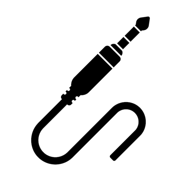 Audio Icon Plug Wire Vector Art Illustratie