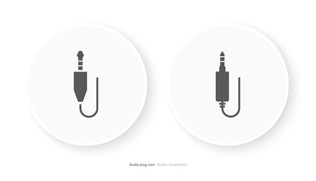 Audio Plug icoon ontwerp audio jack symbool vector illustratie.