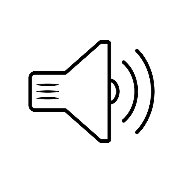 Audio Pulse-icoon vertegenwoordigt een gepulseerde audiogolf om het vermogen van de spreker om sterke geluiden te produceren te benadrukken