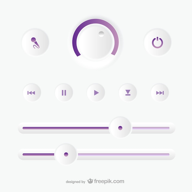 Vector audio recording control panel