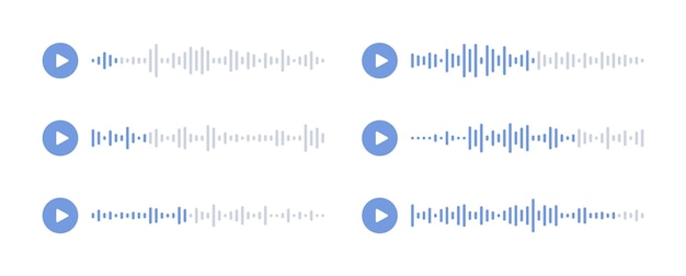 Audio sound massage Soundtrack voice equalizer Vector illustration