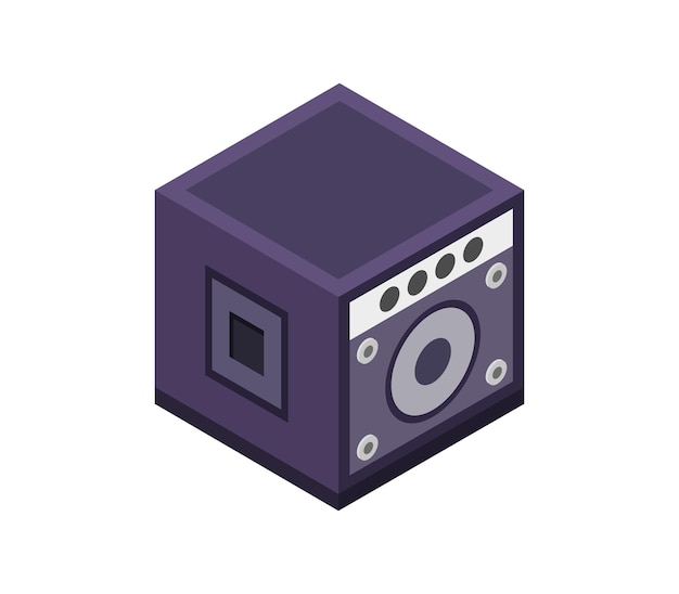 Audio speaker woofer isometric