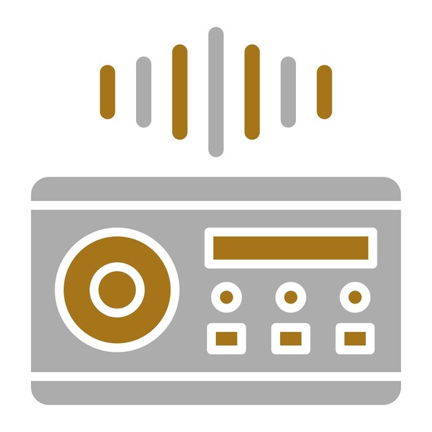 Vector audio system icon style