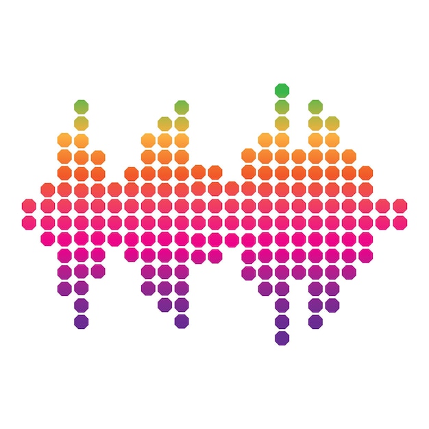 Audio technologie muziek geluidsgolven vector pictogram illustratie