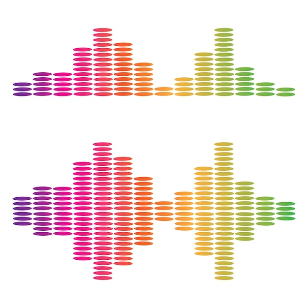 Audio technology music sound waves vector icon illustration