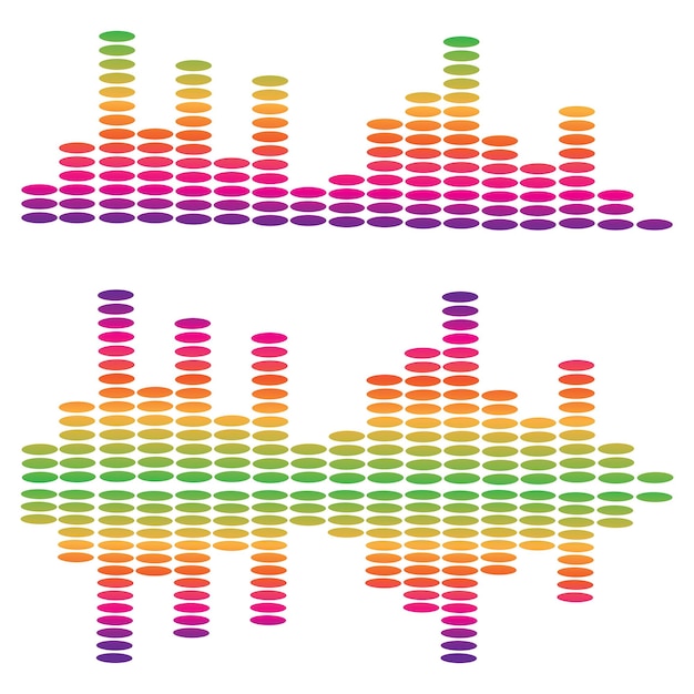 Audio technology music sound waves vector icon illustration