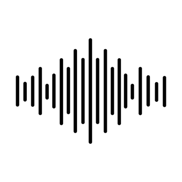 Vector audio technology music sound waves