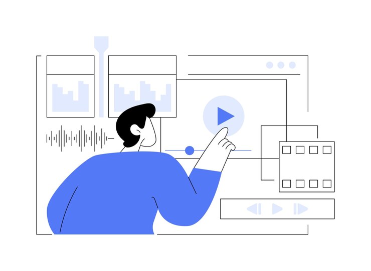 Vector audio and visual effects isolated cartoon vector illustrations