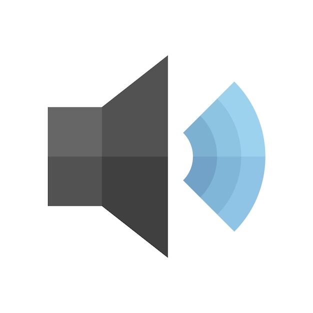 Vector audio volume icon in flat color style