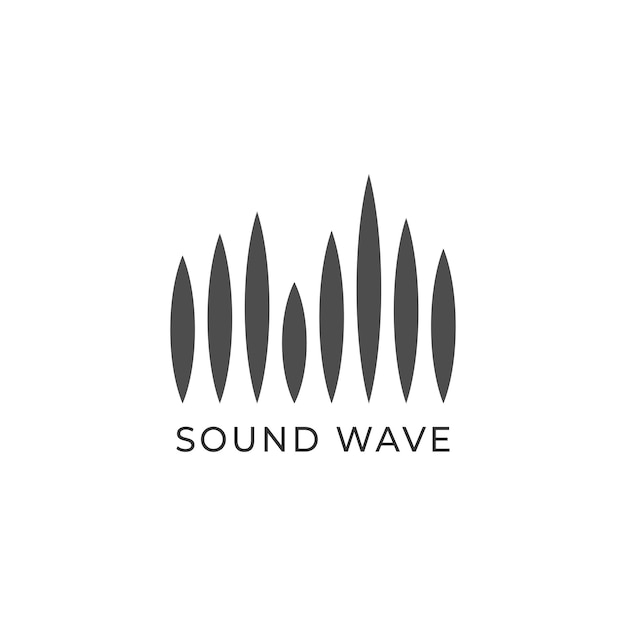 Audio Wave Spectrum Visualizer Sharp Spectrum BarAudio Logo Design Template