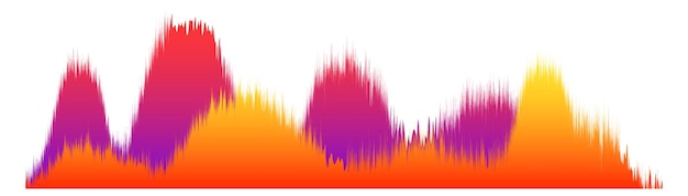 Audio wave voice record color sound level shape