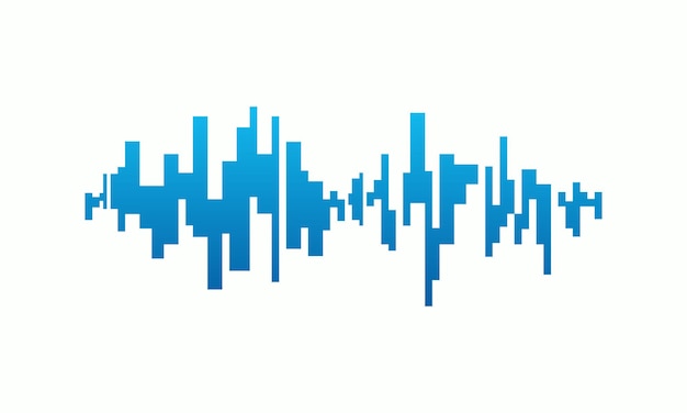 Onde audio come sfondo dell'equalizzatore, vettore dell'onda del segnale