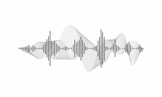 Audiogolven als equalizerachtergrond, signaalgolfvector