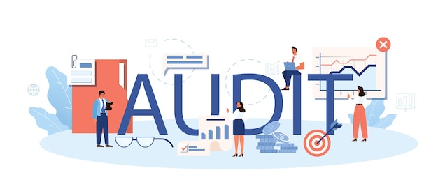 Audit typographic header concept