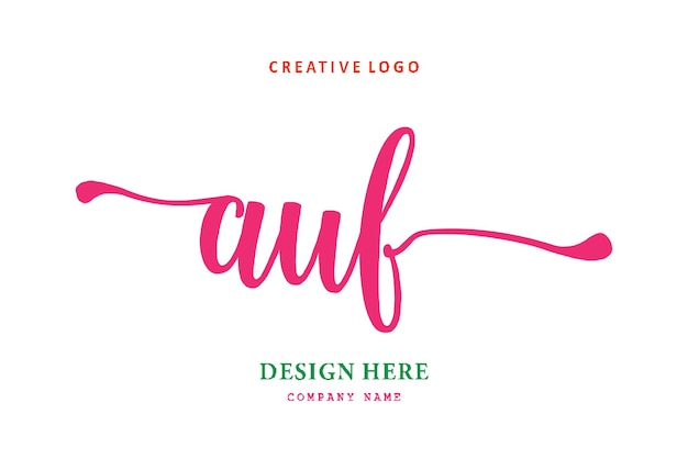 AUF lettering logo is simple easy to understand and authoritative