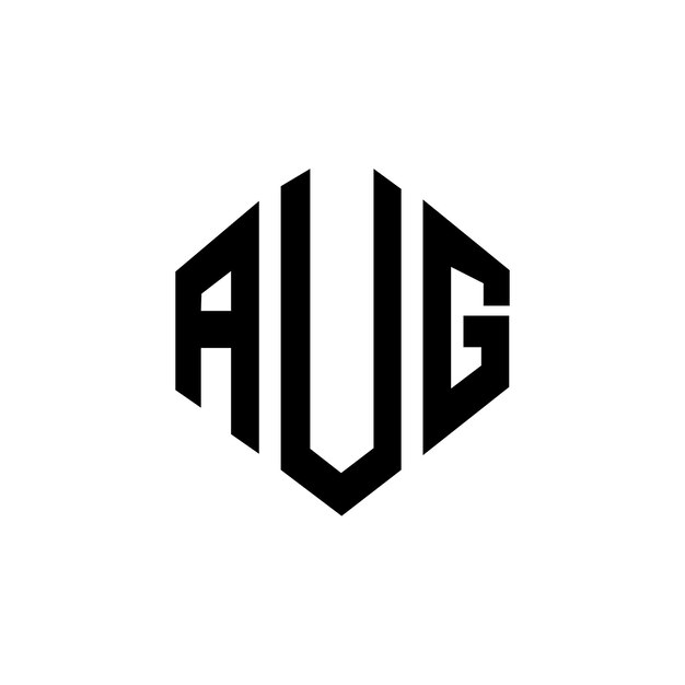 Vettore aug letter logo design with polygon shape aug polygon and cube shape logo design aug hexagon vector logo template colori bianco e nero aug monogramma business e logo immobiliare
