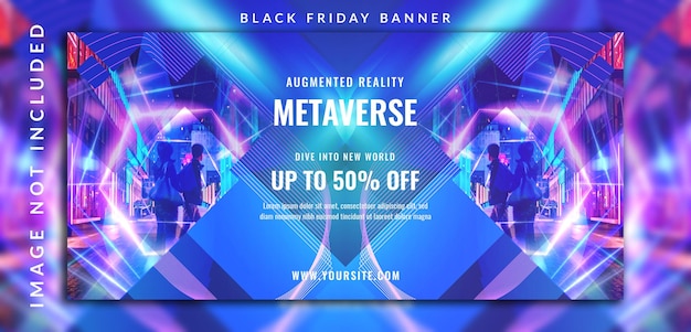 Augmented reality banner design template for facebook cover