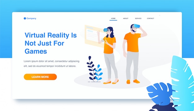 Augmented reality concept landing page illustratie