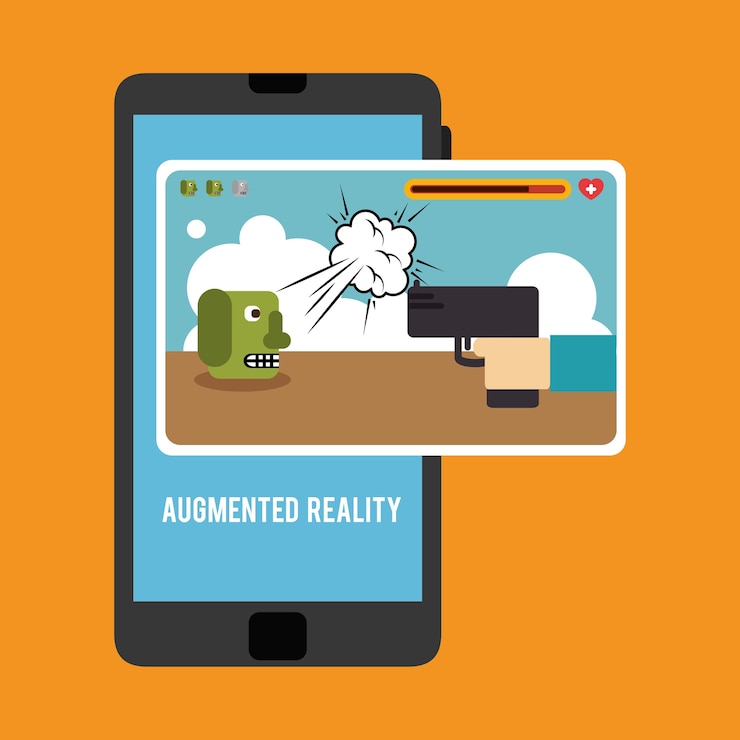 Vector augmented reality technology icon