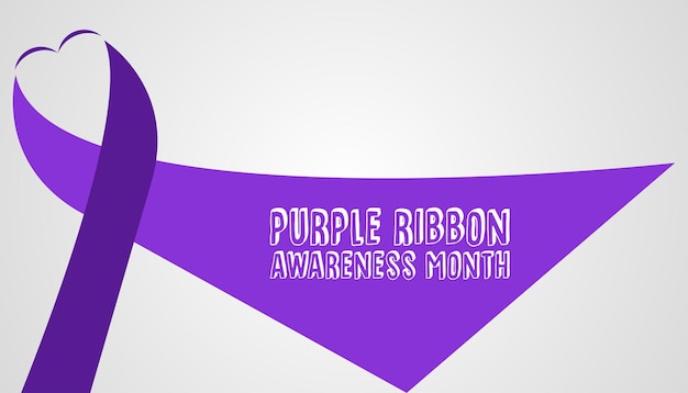 August is purple ribbon awareness monthbanner Holiday poster card and background design